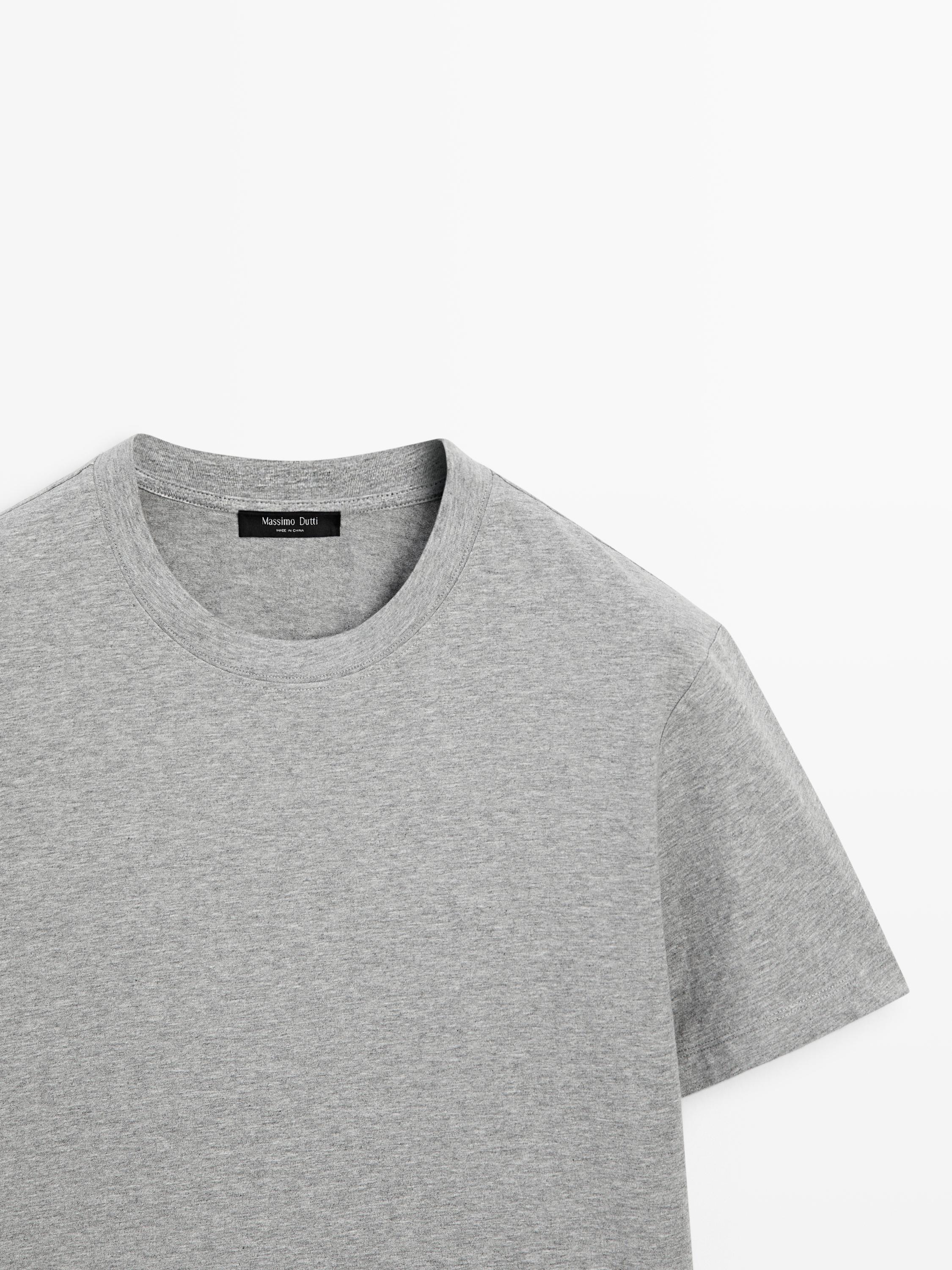 Short sleeve cotton melange T-shirt