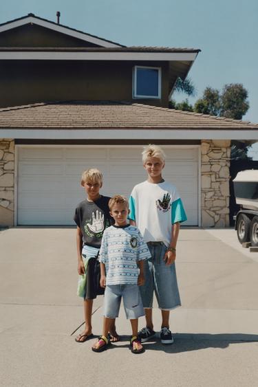 تيشرت قطيفة ZARA X BODY GLOVE ® - رمادي أنثراسايت الخاص بـ Zara