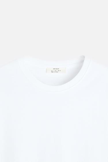 T-SHIRT HEAVY WEIGHT À MANCHES COURTES - Blanc de Zara - Image 8
