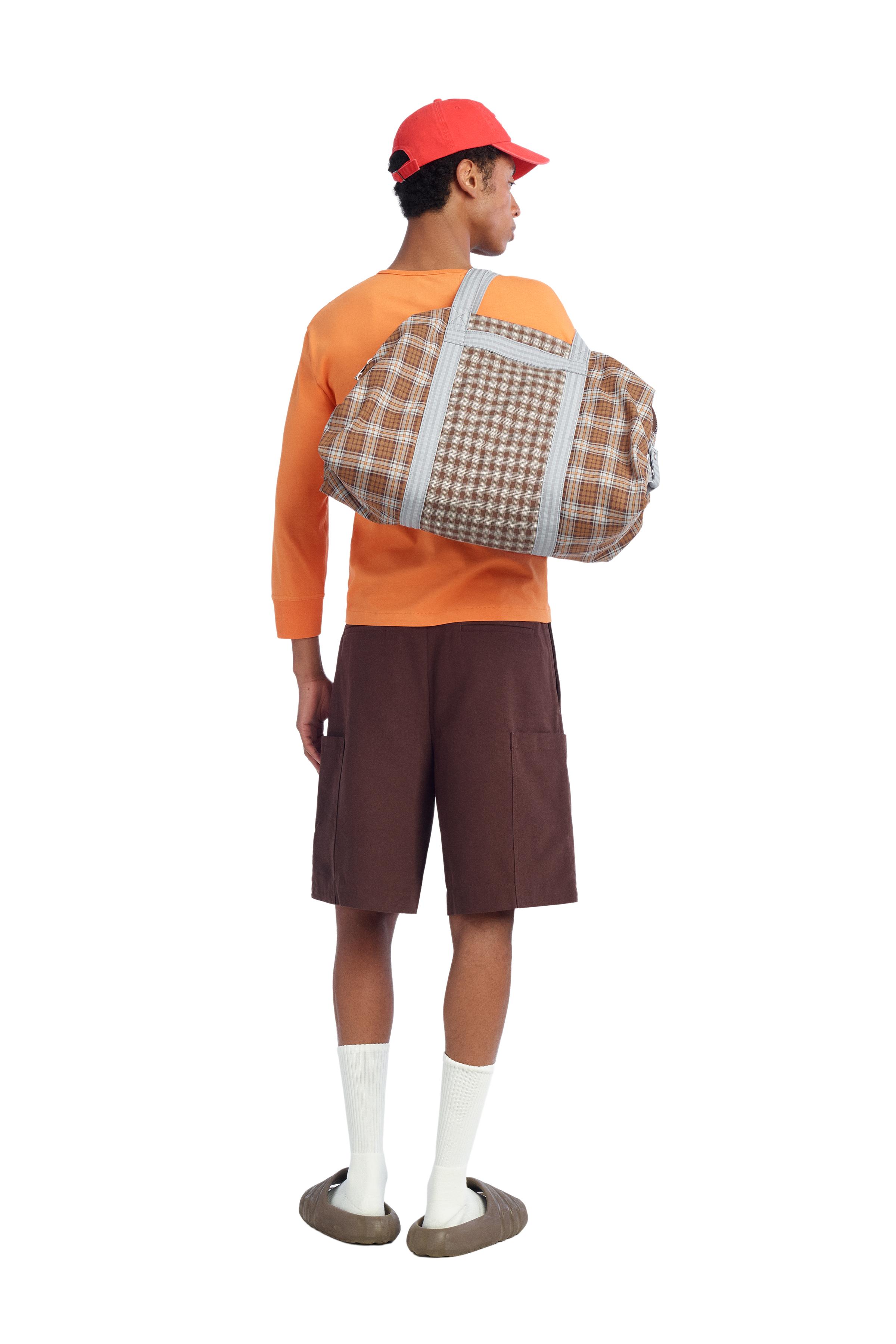 CROPPED HENLEY T-SHIRT — Orange