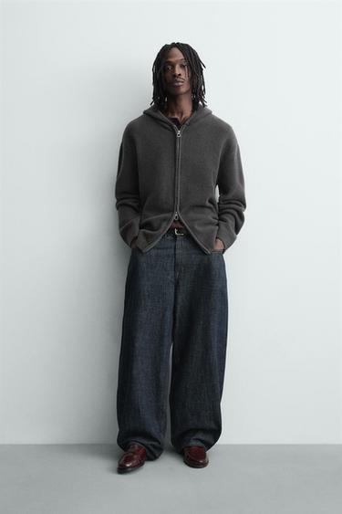 CHAQUETA PUNTO CAPUCHA - Gris antracita de Zara - Imagen 0