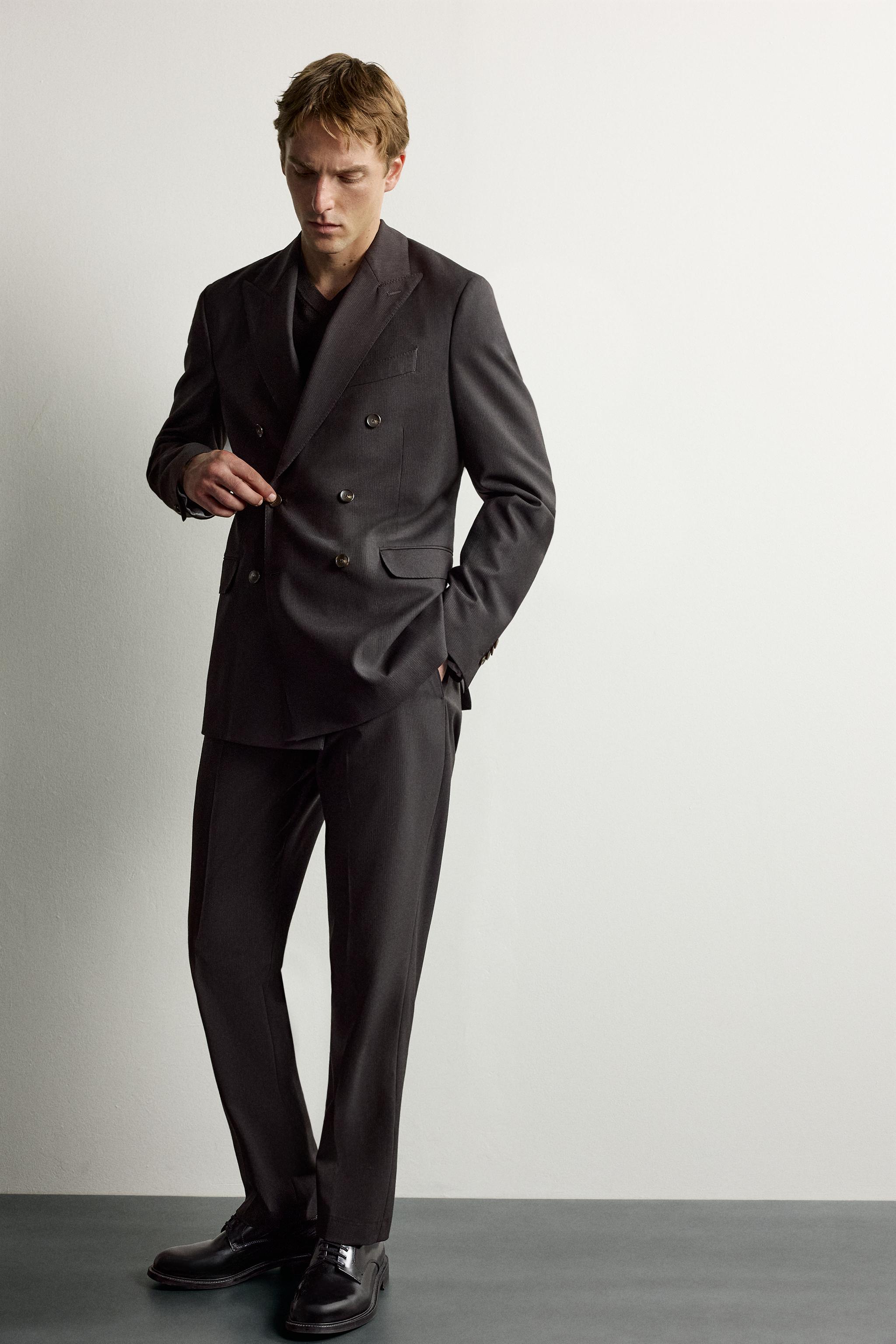 PANTALON REGULAR FIT COSTUME RAYURES