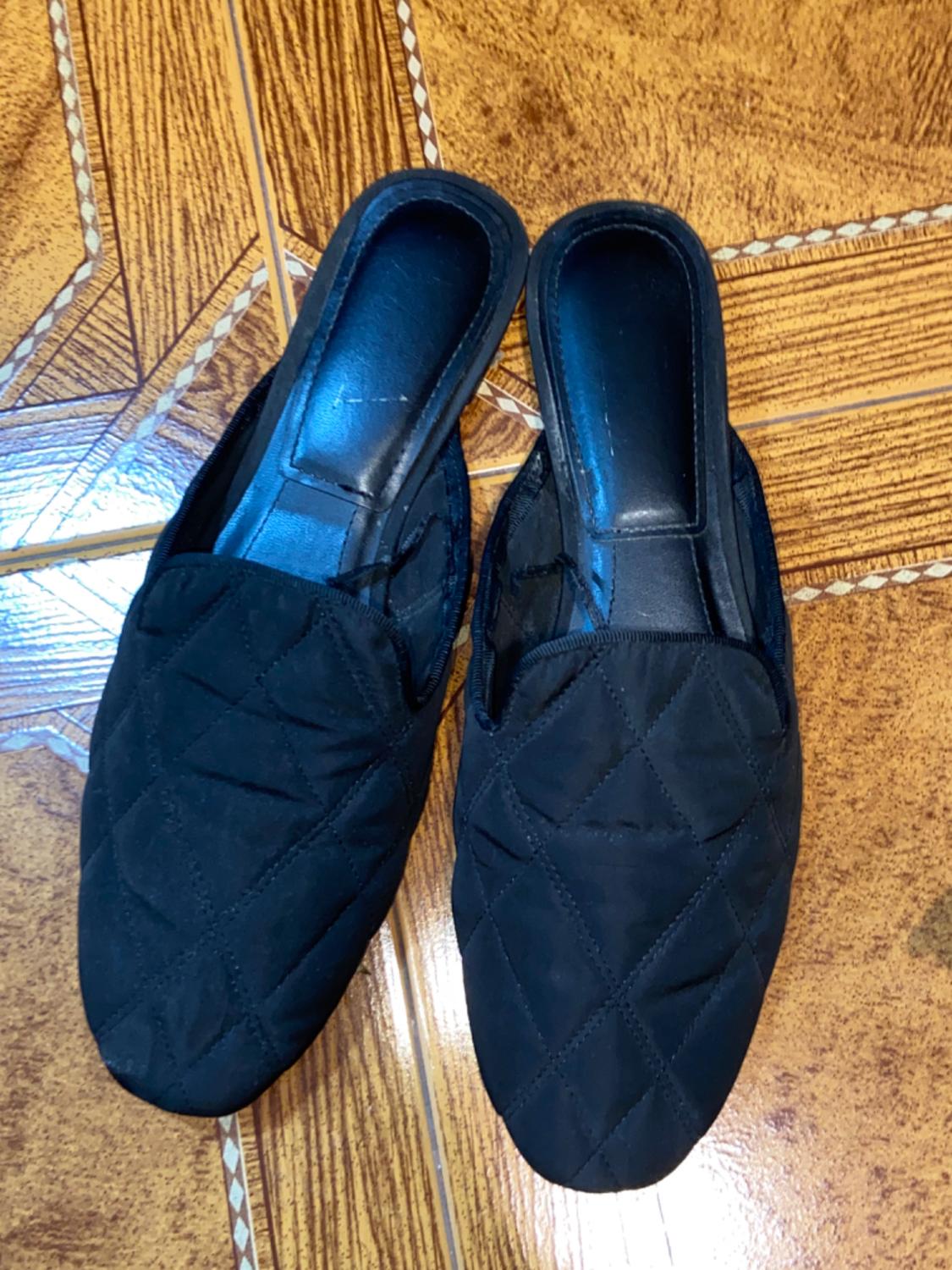 QUILTED FLAT MULES