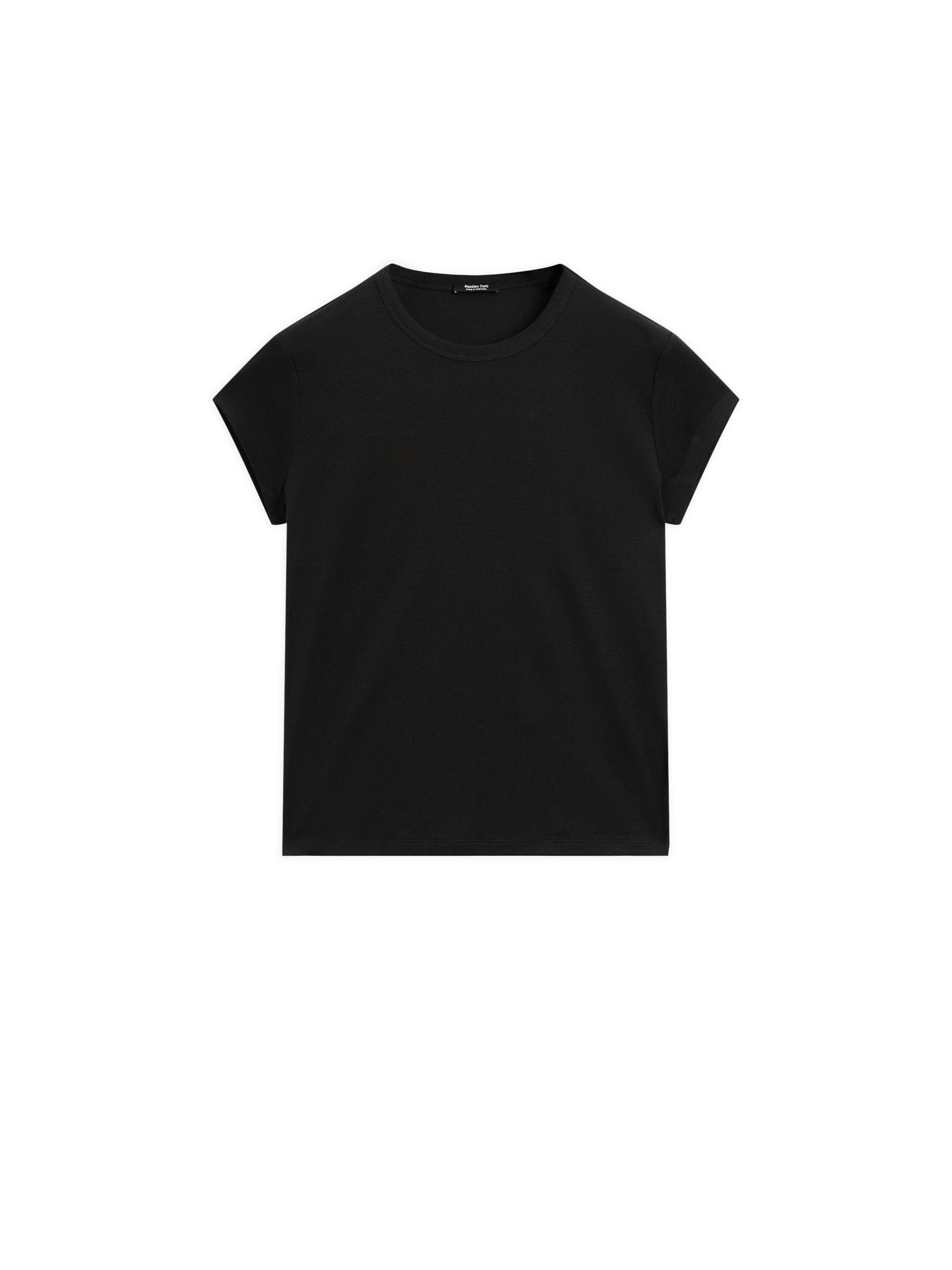 100% mercerised cotton short sleeve T-shirt - Black | ZARA United