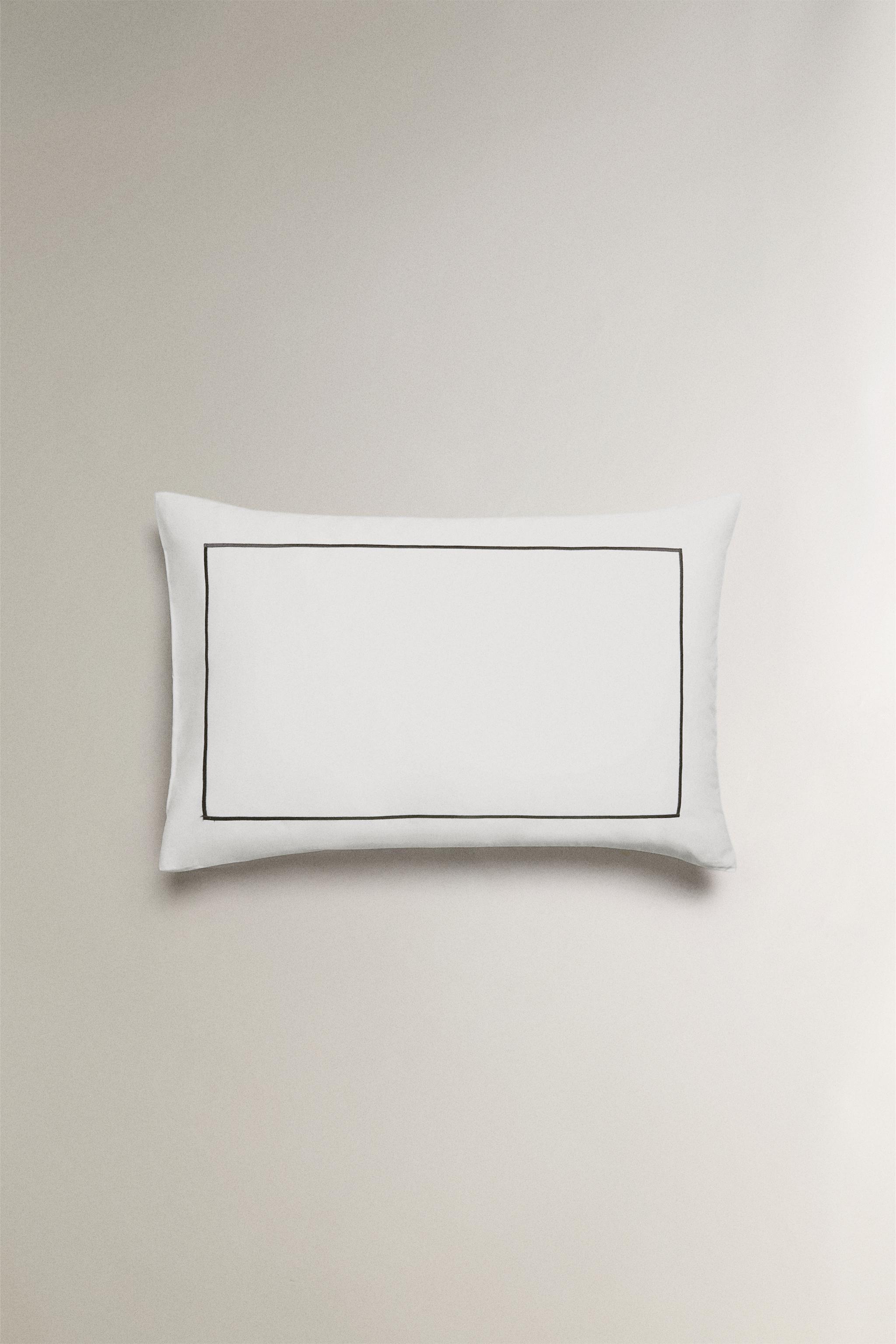 SATEEN PILLOWCASE WITH TRIM