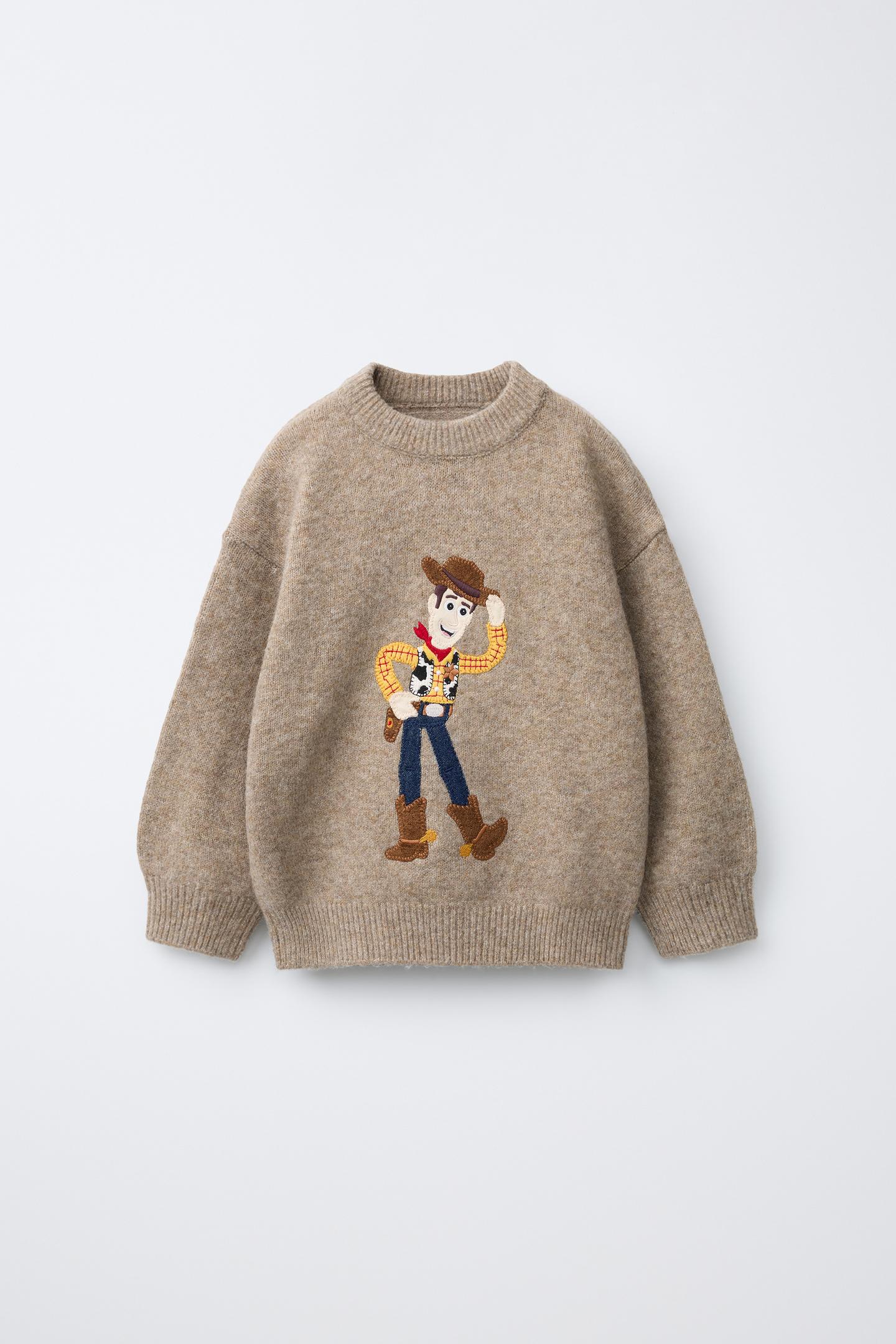 Детский свитер Zara Toy Story © Disney Pixar Embroidered Knit, цвет: Песочный — фото 2
