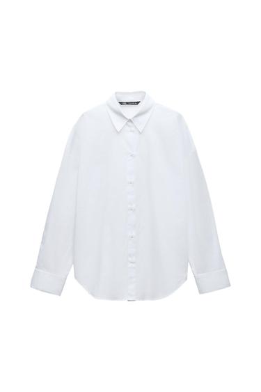 ELASTIC BACK POPLIN SHIRT