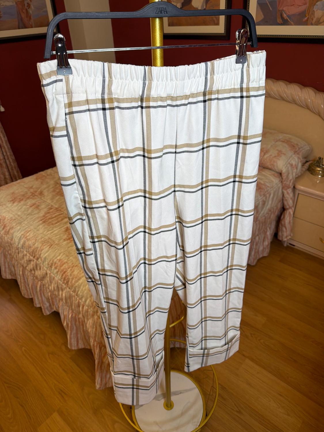 CHECK TROUSERS WITH TURN-UP HEMS - Image 3