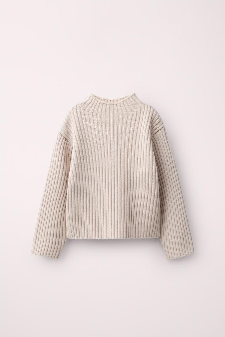 Jersey punto canalé 100% lana created by caramel london x zara