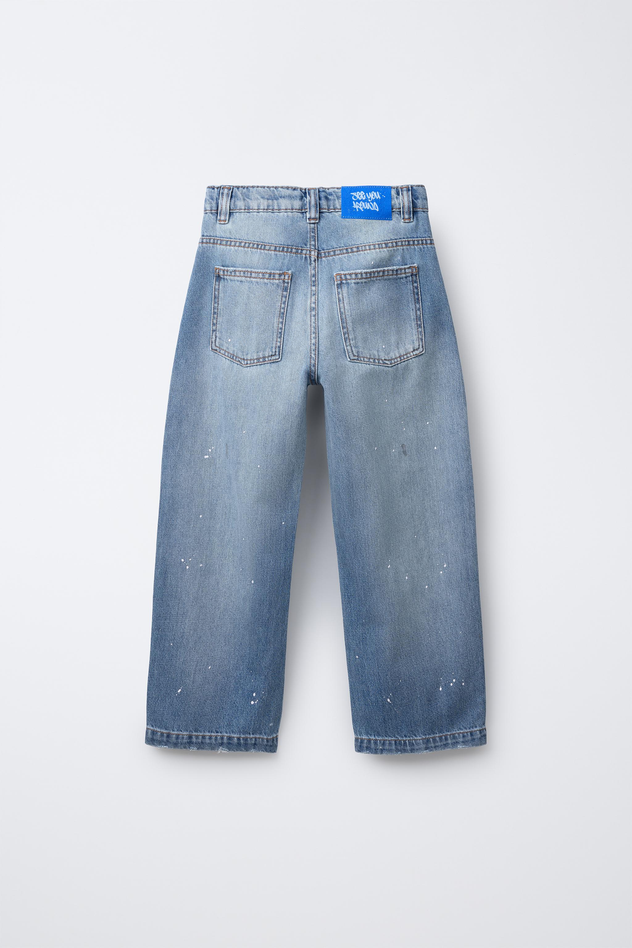 SPOTTED RELAXED BALLOON JEANS