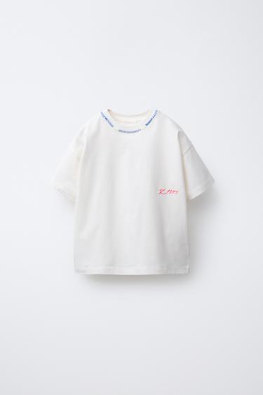LOBSTER EMBROIDERY T-SHIRT - Ecru by Zara