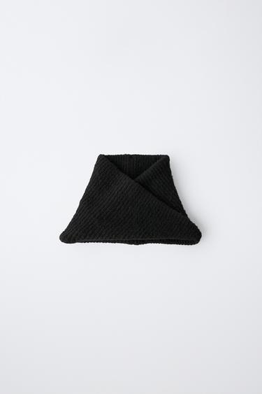 PLAIN KNIT SNOOD - Black by Zara