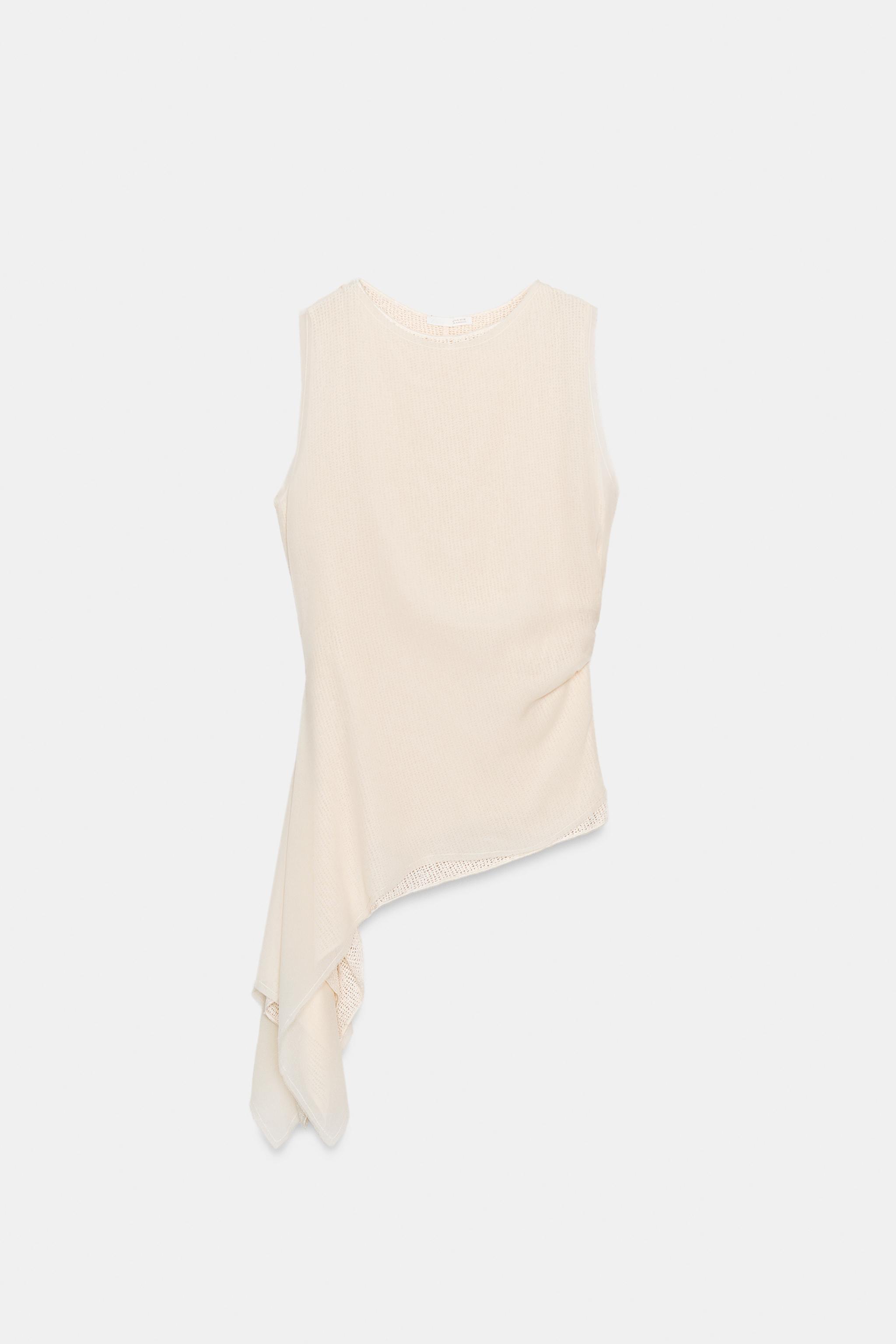 TOP ASYMÉTRIQUE SANS MANCHES