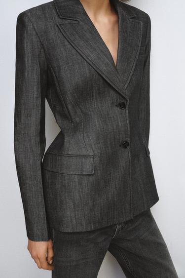 ДЖИНСОВЫЙ БЛЕЙЗЕР ZW COLLECTION — ЧЕРНЫЙ от Zara