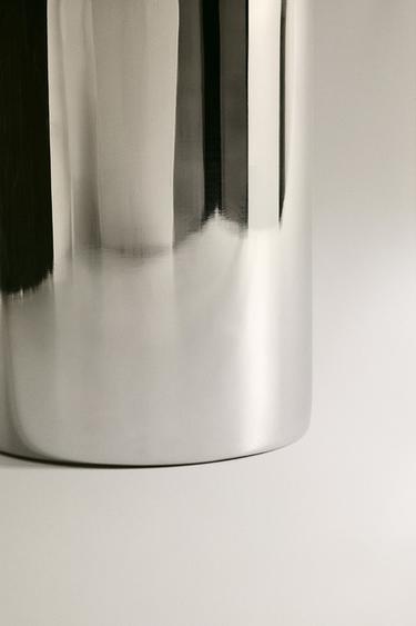 SHINY METAL BATHROOM BIN - Silver by Zara - Image 3