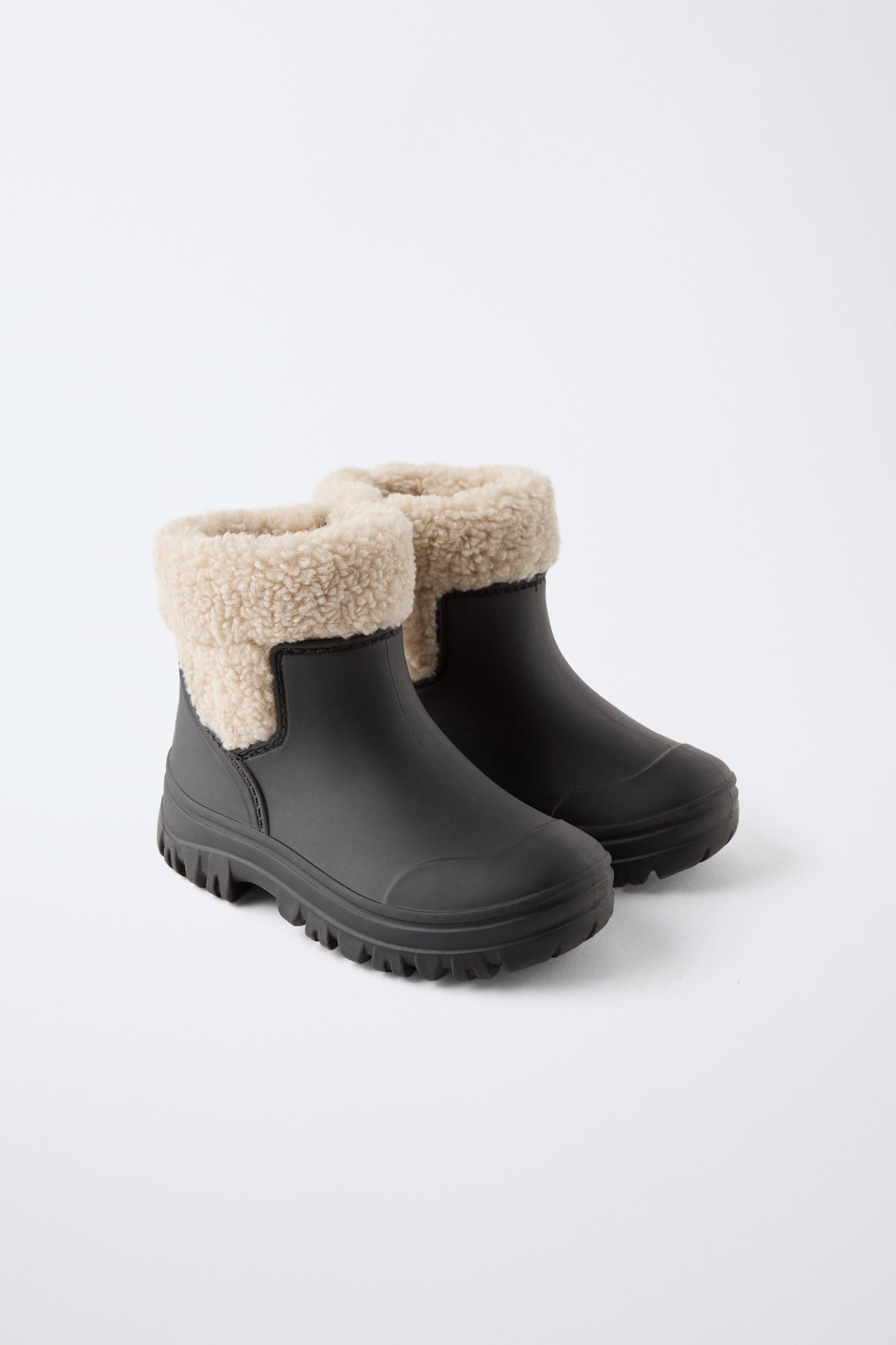 FLEECE RAIN BOOTS - Black | ZARA United States