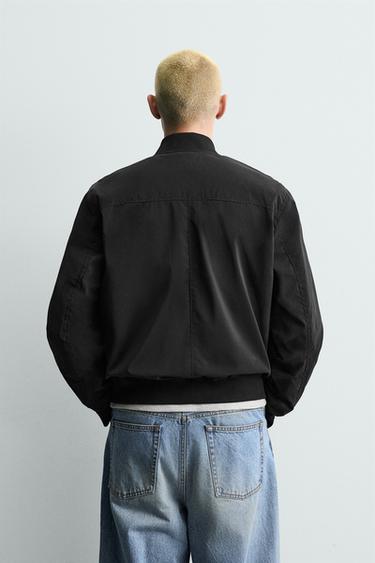 BLOUSON BOMBER TECHNIQUE - Noir de Zara