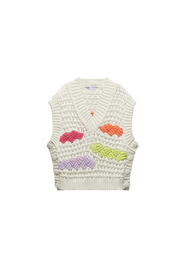 COLOUR BLOCK KNIT VEST
