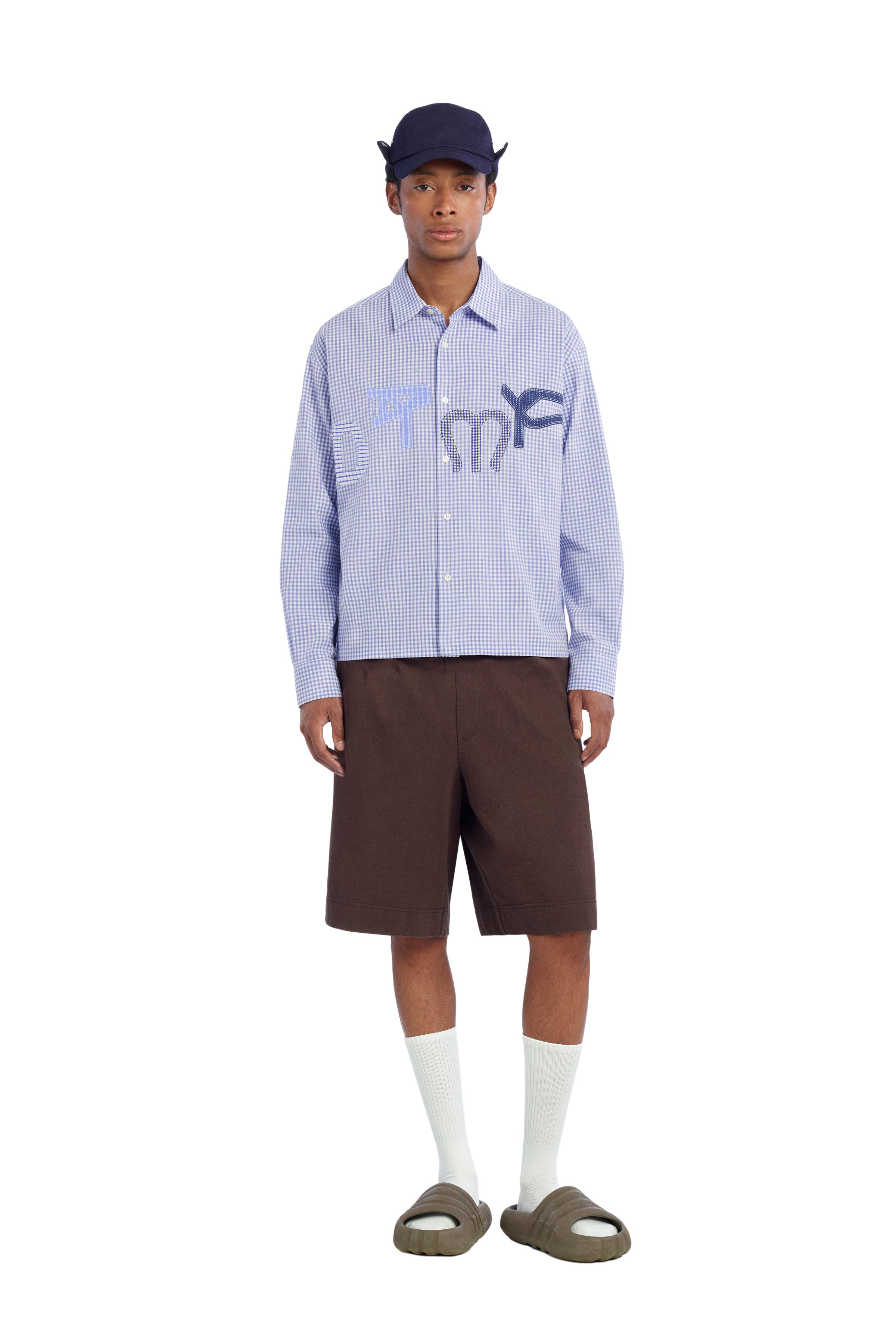 Мужские рубашки Zara DTMF PATCH PLAID SHIRT