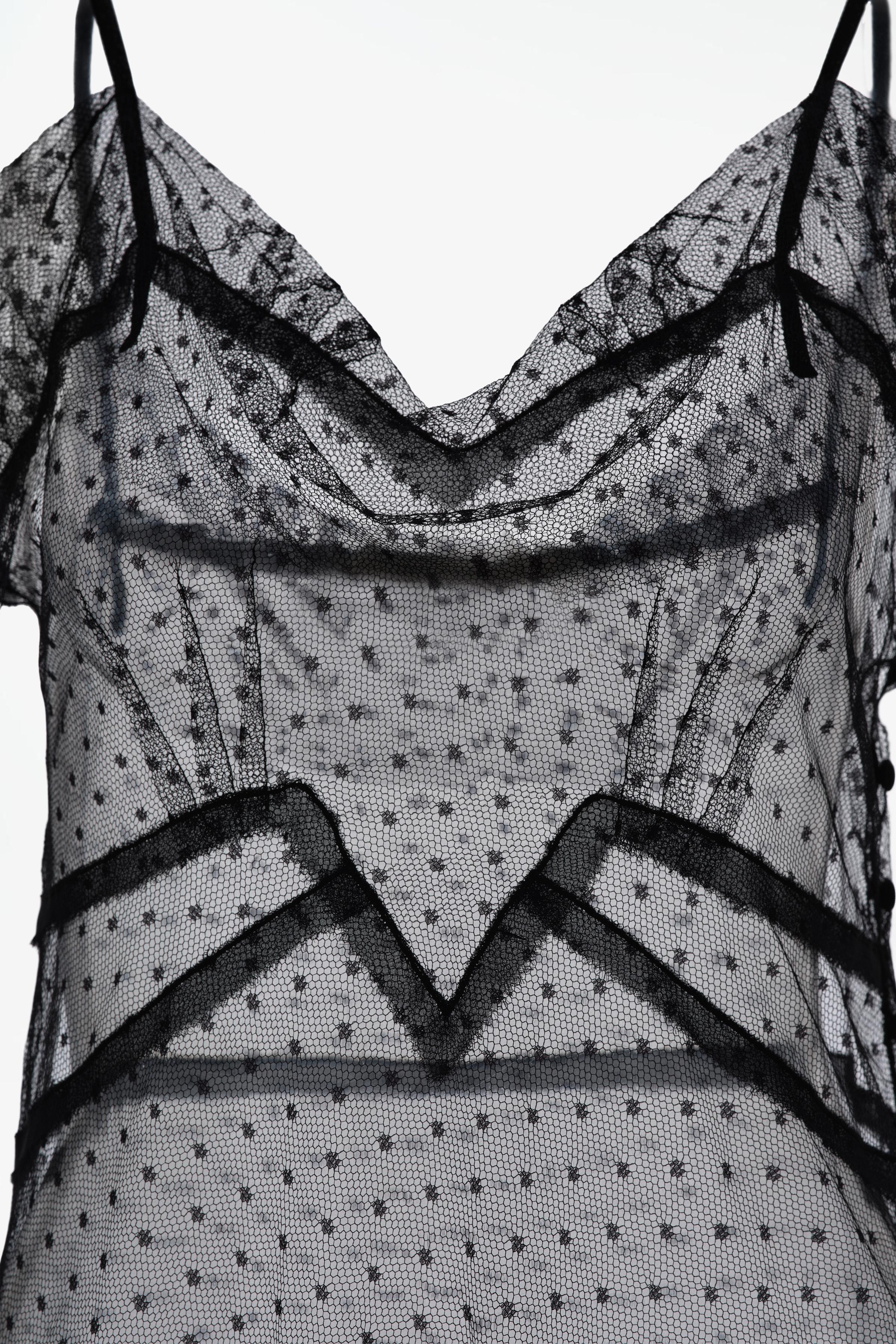 LIMITED EDITION DOTTED MESH LONG DRESS