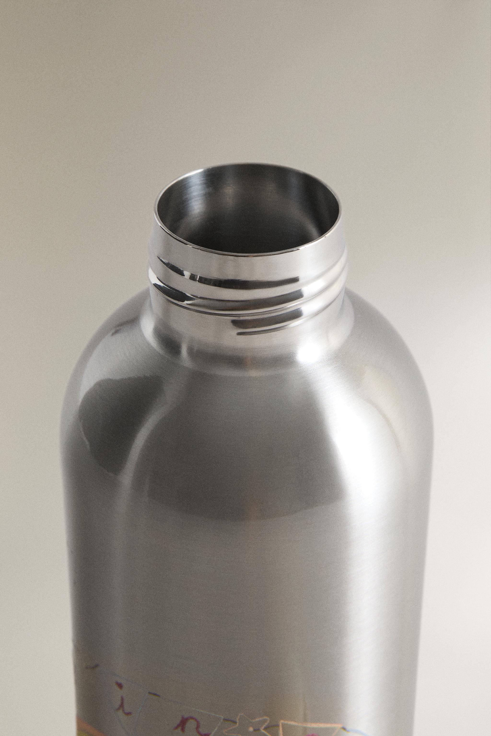 CHILDREN’S RAINBOW STAINLESS STEEL WATER BOTTLE — Multicoloured