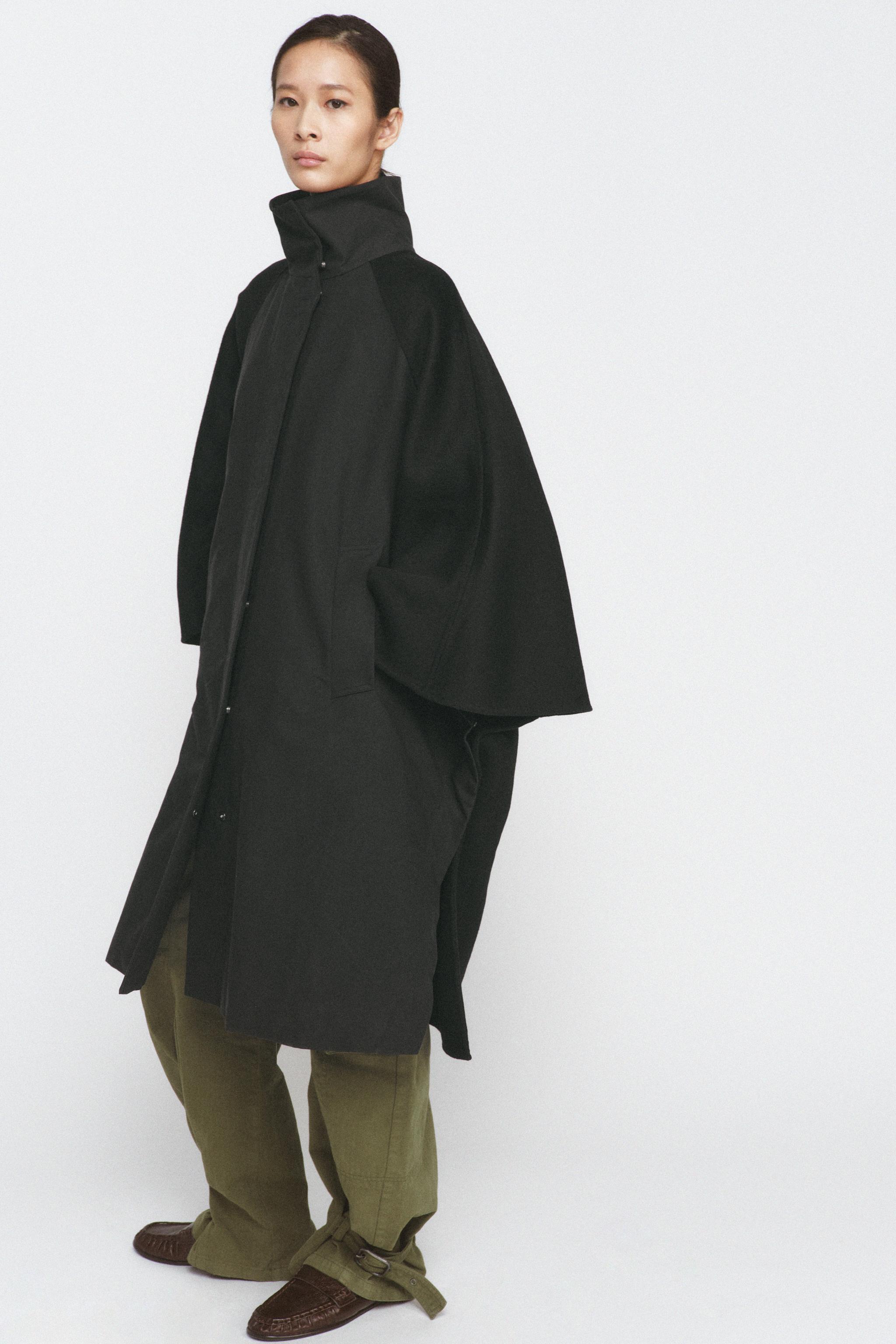 WOOL BLEND CAPE ZW COLLECTION LIMITED EDITION