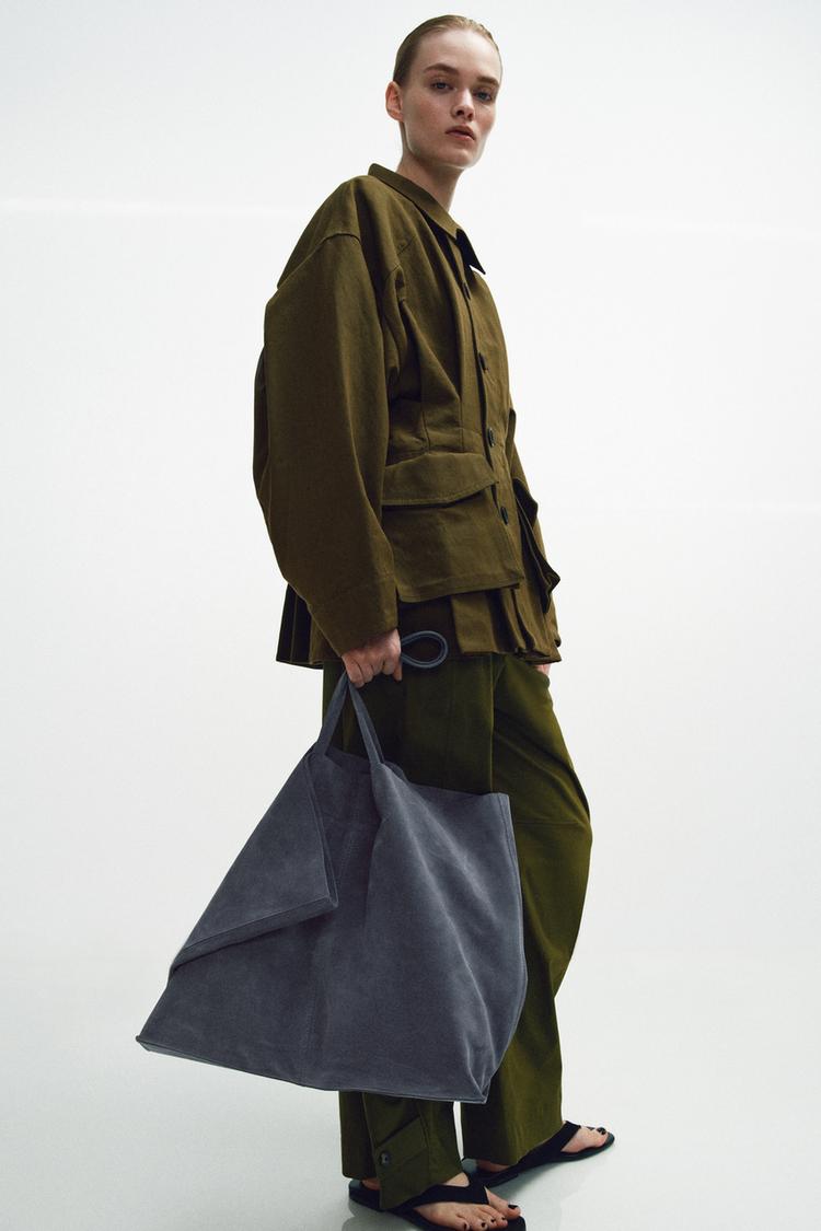 SÜET MAKSİ TOTE ÇANTA