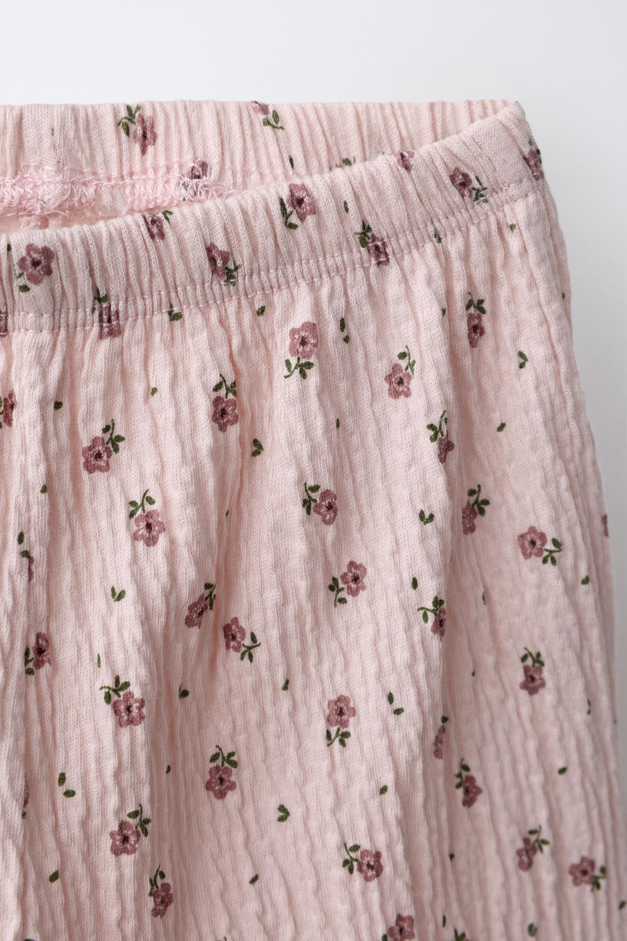 PANTALON TEXTURE FLEURS