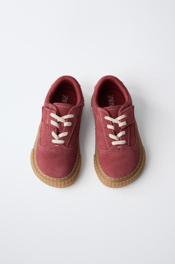 TENNIS BAREFOOT EN CUIR - Rouge framboise de Zara - Image 8