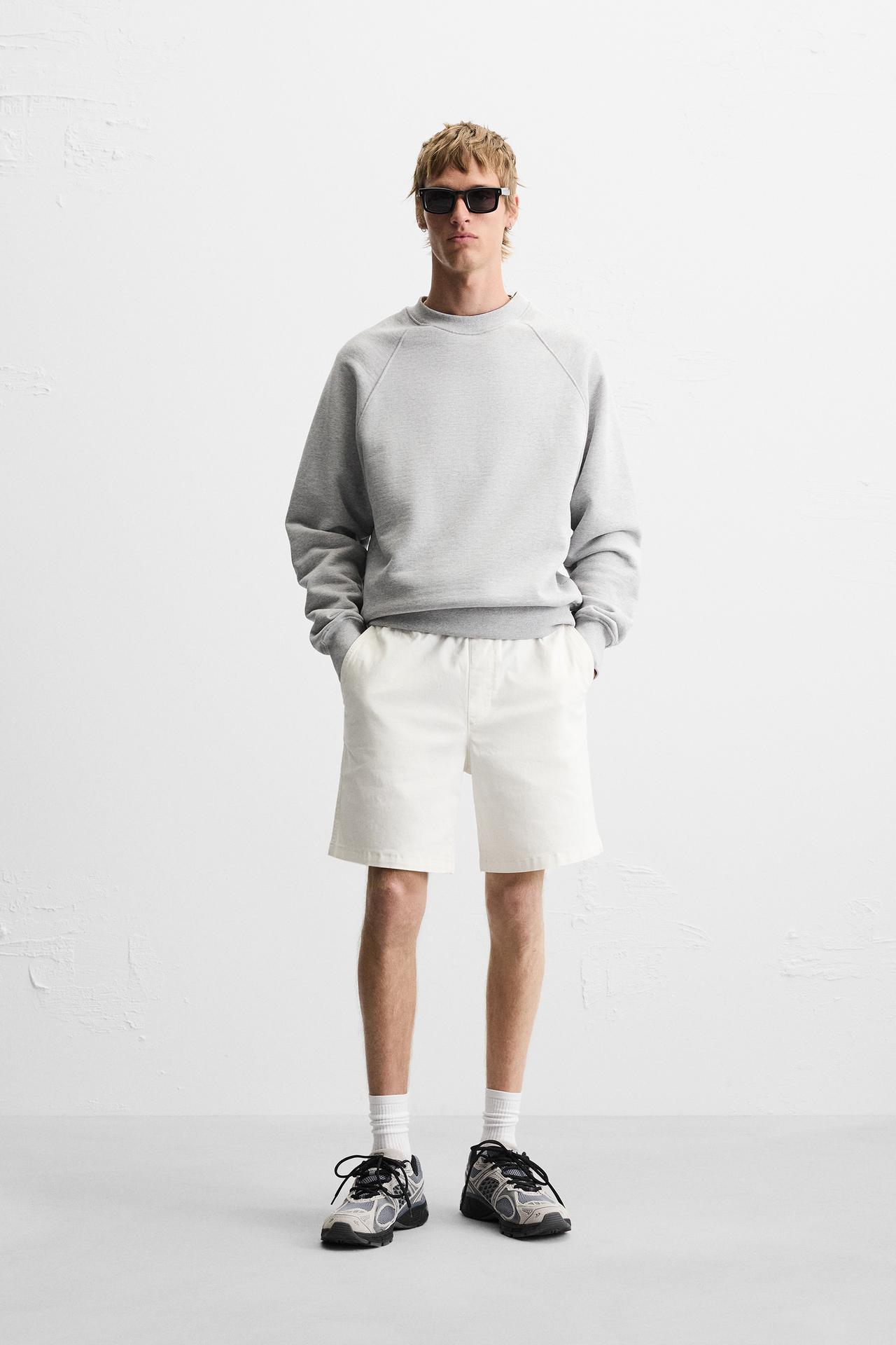 RELAXED FIT BERMUDA SHORTS - Stone by Zara