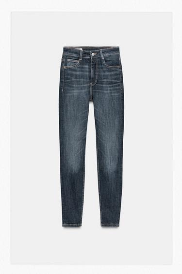 Zara TRF HIGH WAIST SKINNY JEANS - Navy blue