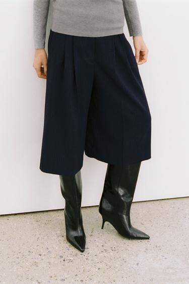 BERMUDA PLIEGUES RAYA DIPLOMÁTICA ZW COLLECTION - rayas de Zara