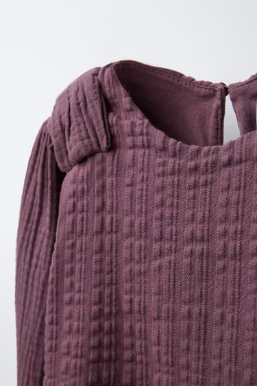 ROBE STRUCTURÉE À NŒUDS - Prune de Zara - Image 2