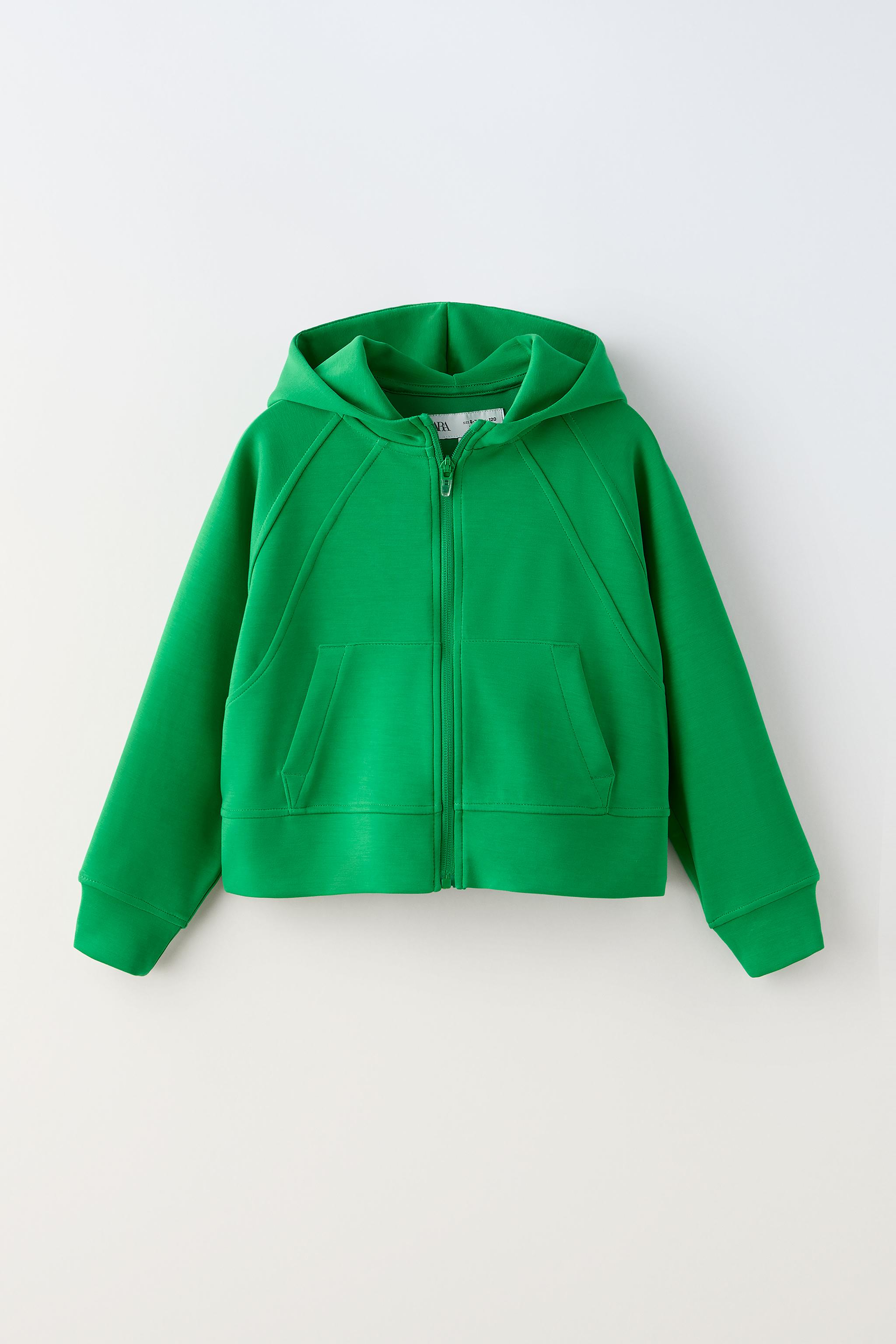 CROPPED HOODED JACKET WITH CONTRAST TRIM