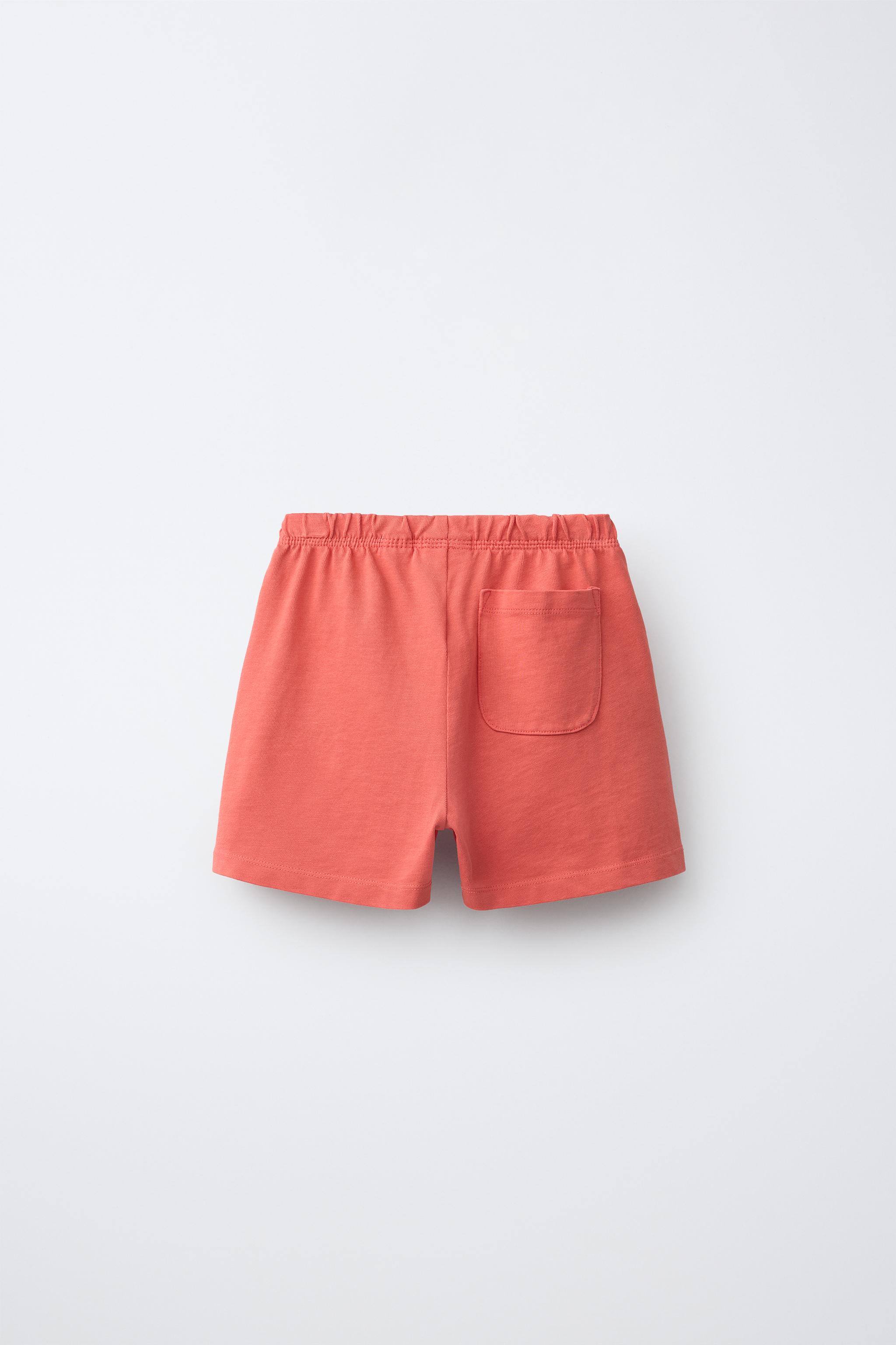 HEAVYWEIGHT BERMUDA SHORTS — Coral red