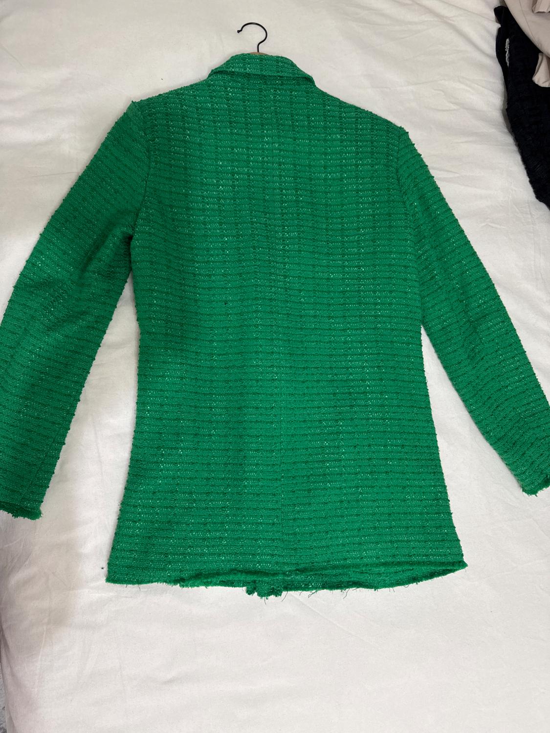 TEXTURED DOUBLE BREASTED BLAZER - Image 3