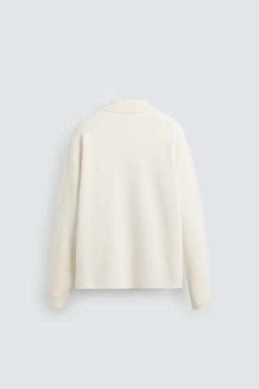 SOFT KNIT POLO SHIRT - Oyster-white by Zara