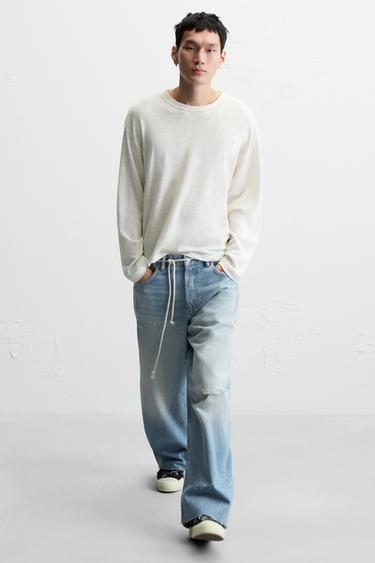 JEAN BAGGY DÉCHIRÉ - Bleu clair de Zara - Image 5