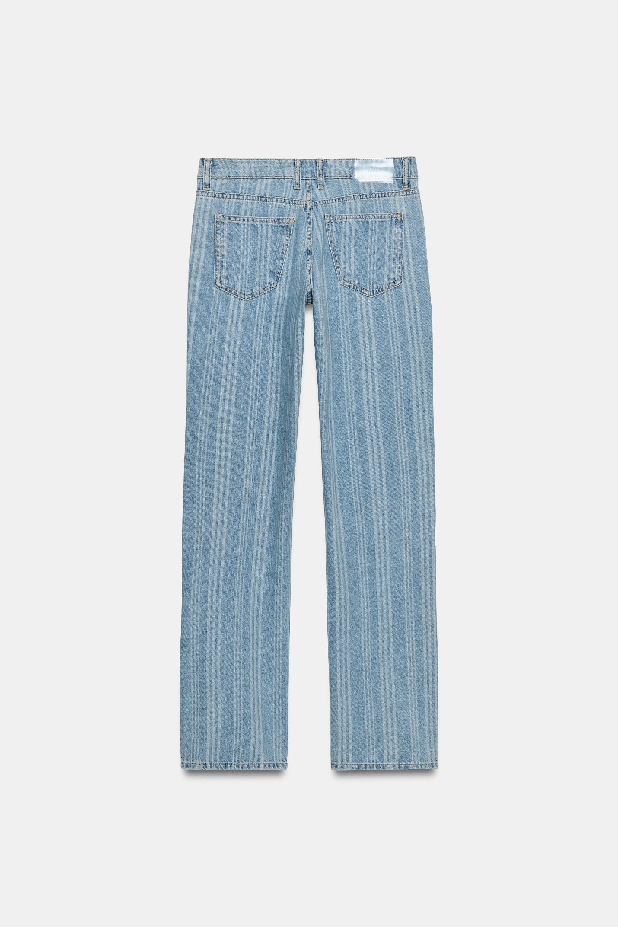 Z1975 LOW RISE STRIPED STRAIGHT JEANS
