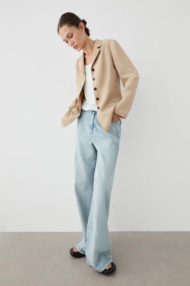 Americana fluida botones - Beige de Zara
