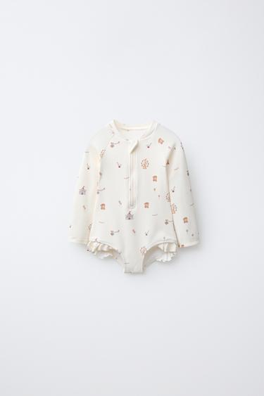 AGES 1-6 / CIRCUS SWIMSUIT - Ecru by Zara