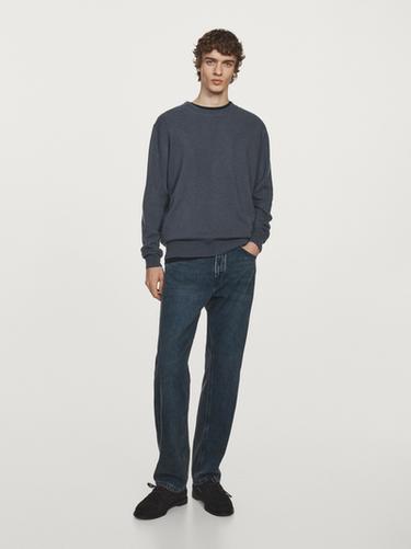 Zara Wool blend crew neck sweater - Dusty blue