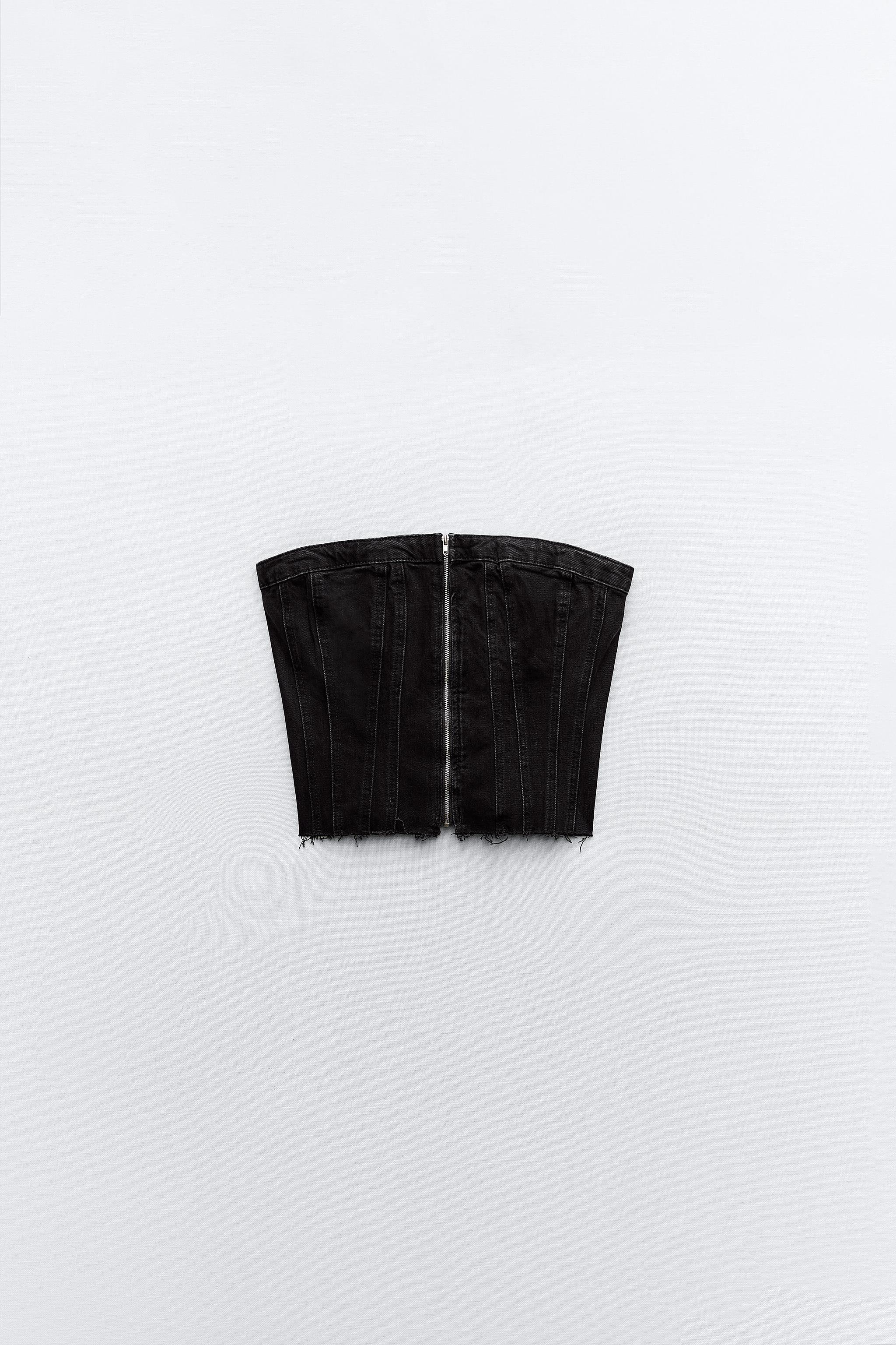 ZARA Tulle Corset Top Black Size XS - $28 (22% Off Retail) New