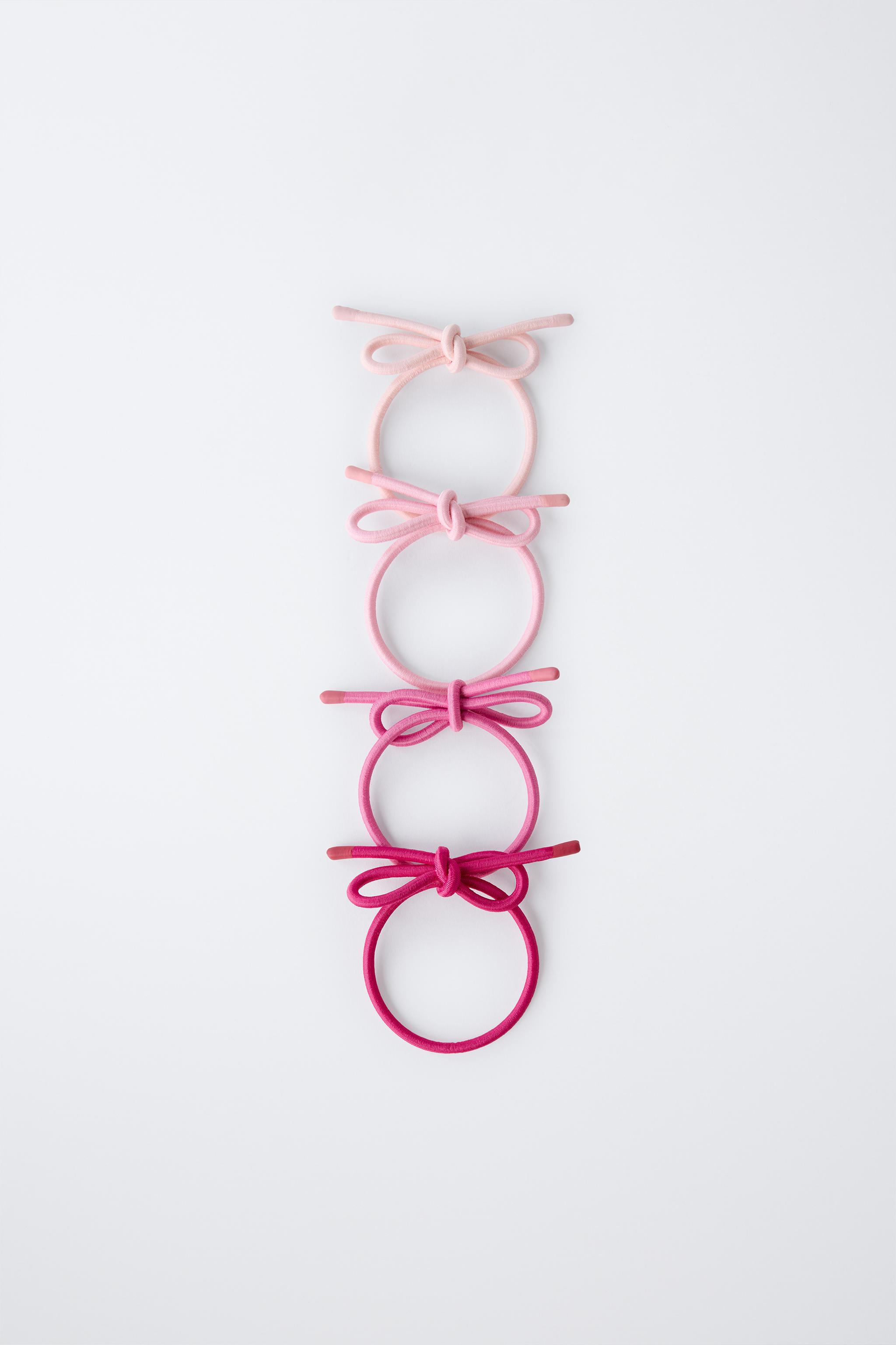 ＼半額SALE／ - 4個セット リボン付きヘアゴム ピンク 日本 / Japan ZARA | ヘアアクセサリー