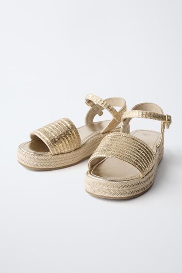 SANDALES EN JUTE - Or de Zara - Image 2