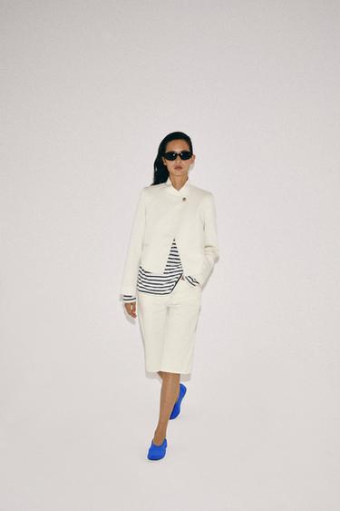 VESTE COURTE ZW COLLECTION - Écru de Zara - Image 4