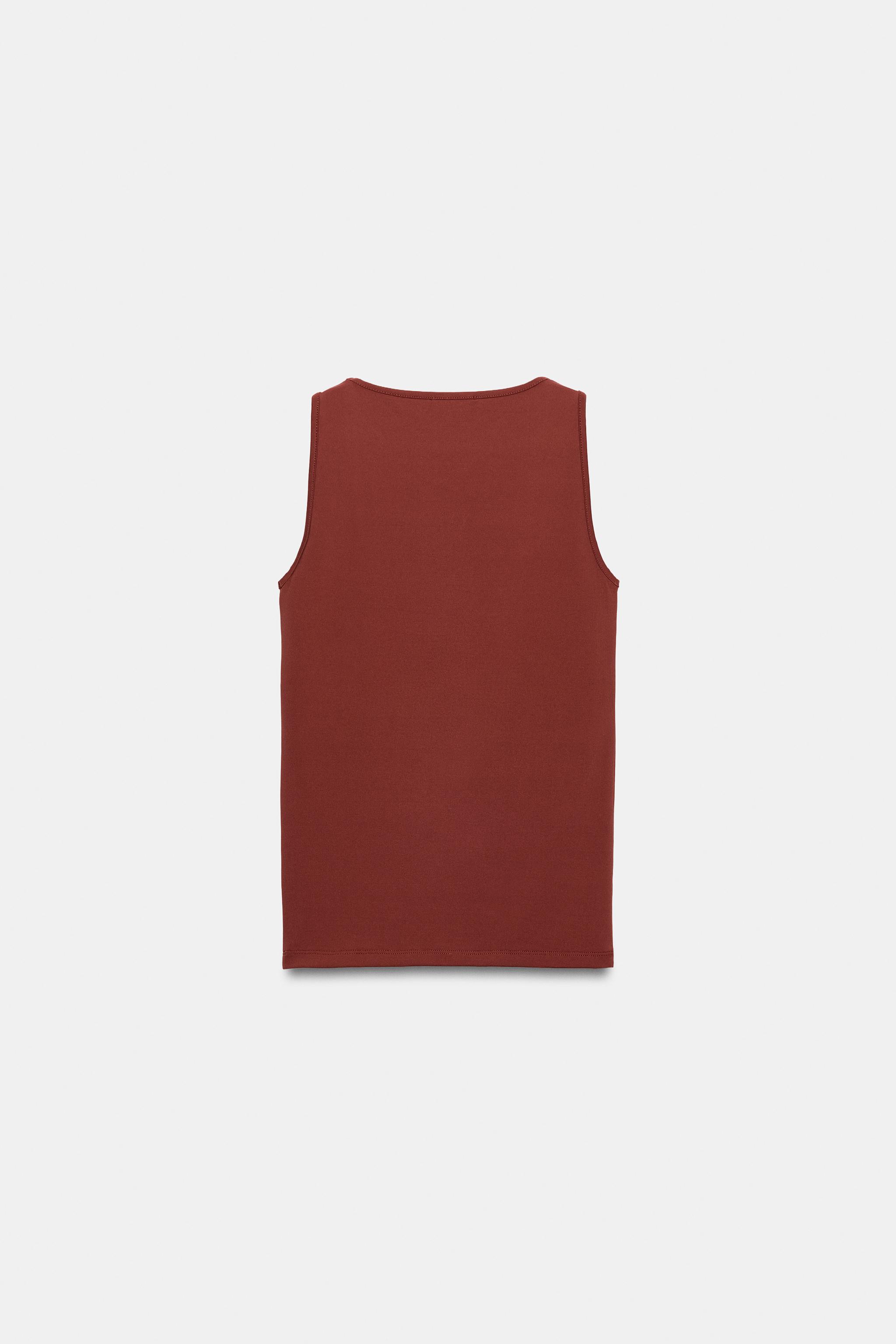 T-SHIRT EN POLYAMIDE À BRETELLES LARGES