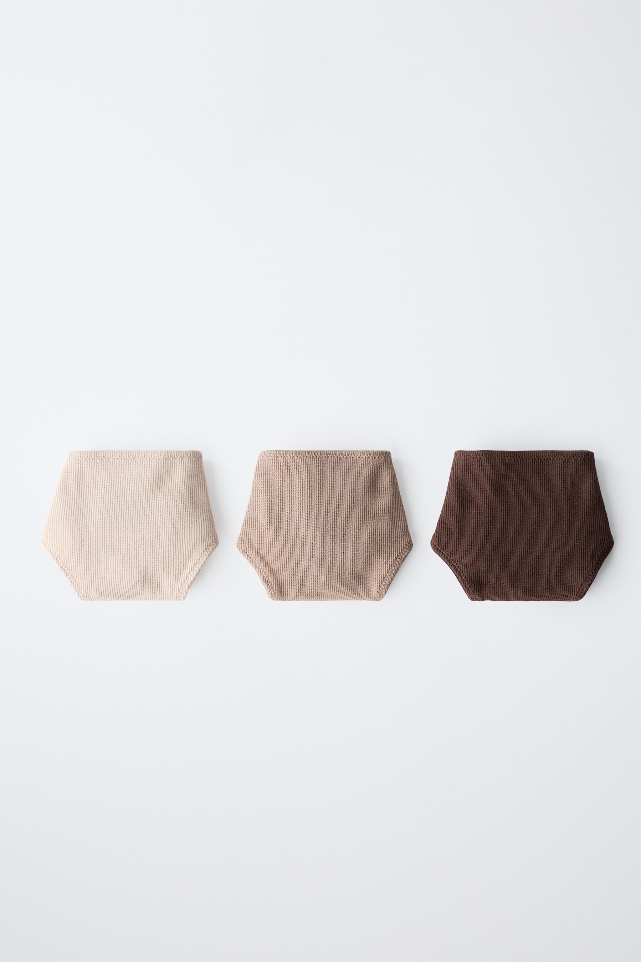 Трусы AGES THREE-PACK для детей, цветочный принт, в полоску — Zara — фото 6