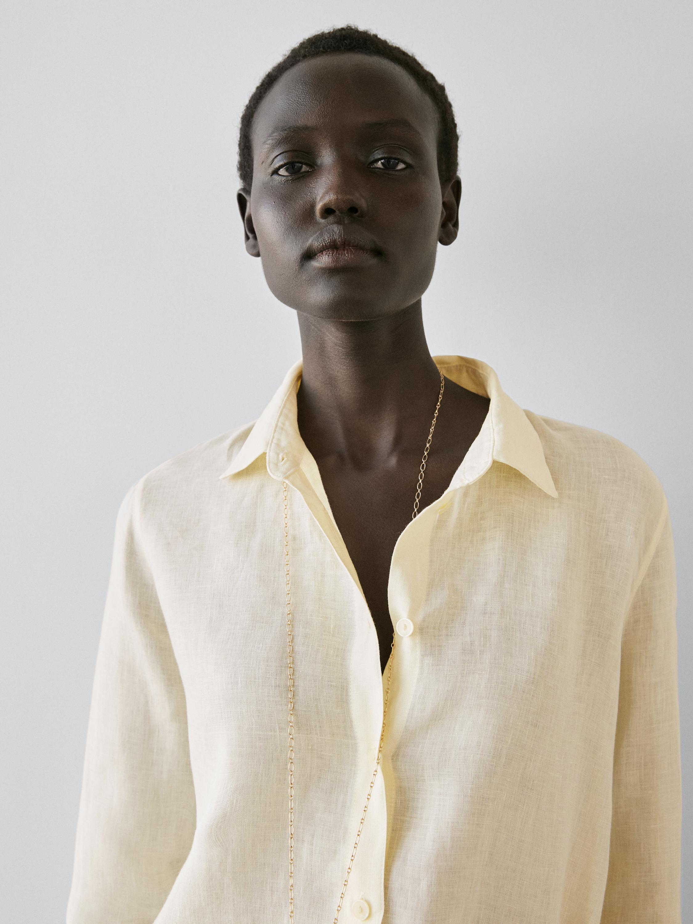 Flowing 100% linen shirt