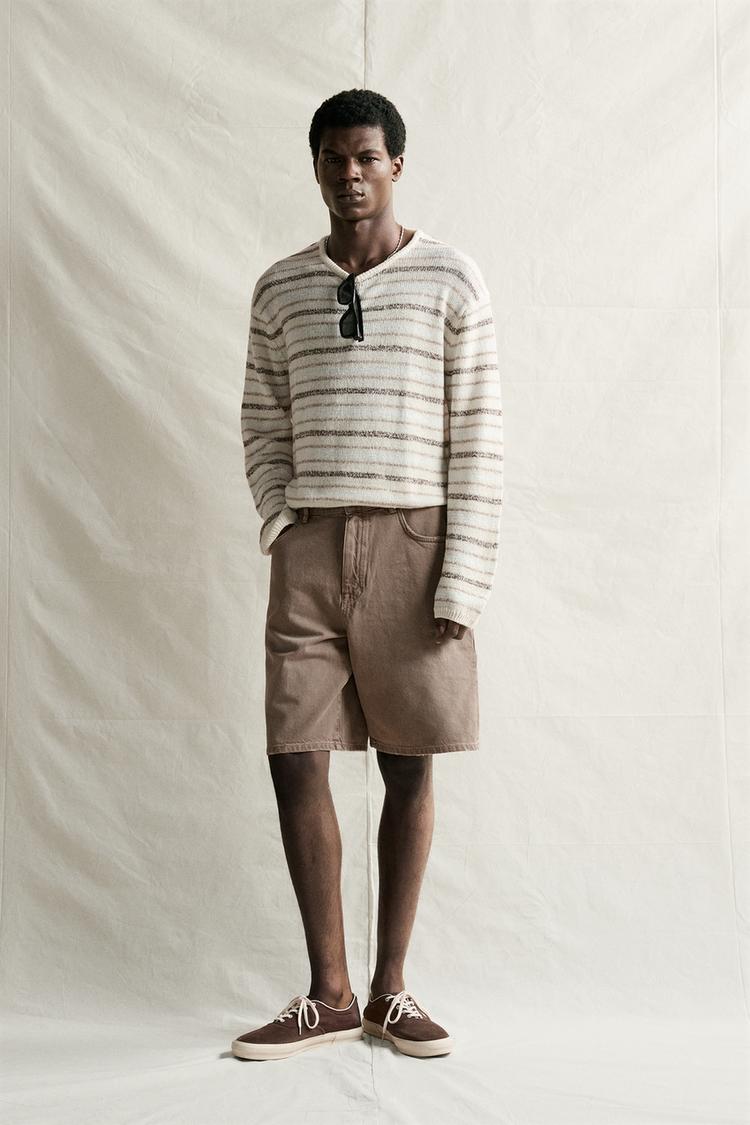 RELAXED FIT DENIM BERMUDA SHORTS